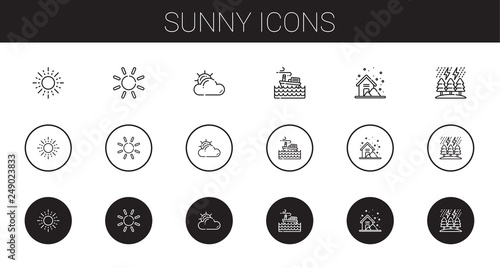 sunny icons set
