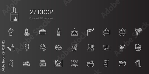 drop icons set
