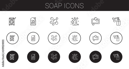 soap icons set