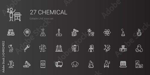 chemical icons set
