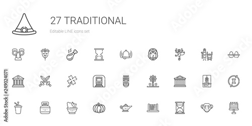 traditional icons set
