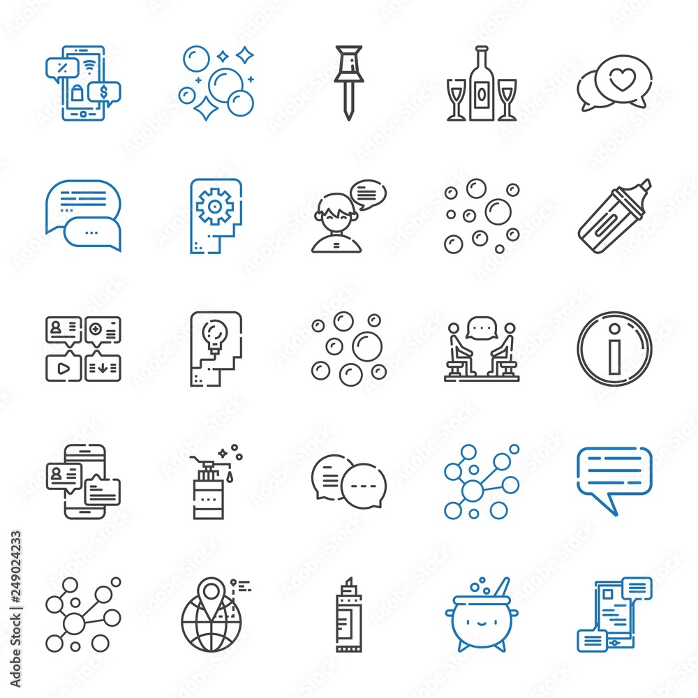 bubble icons set bubble icons set