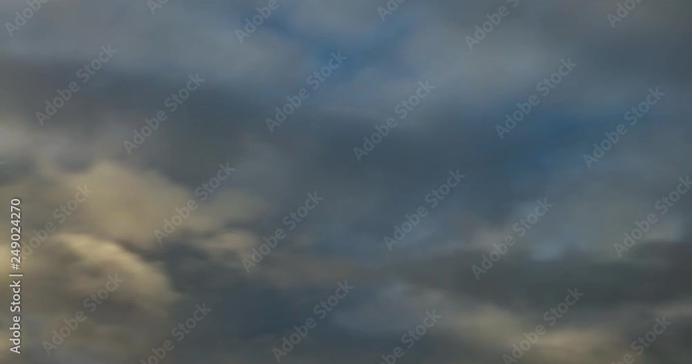 Time lapse clip of grey fluffy curly rolling clouds until storm. strong gale wind Time lapse clip of grey fluffy curly rolling clouds until storm. strong gale wind