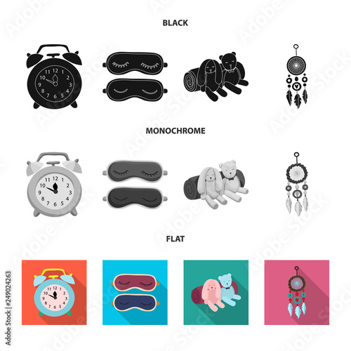 Isolated object of dreams and night symbol. Set of dreams and bedroom vector icon for stock.