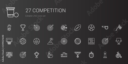 competition icons set