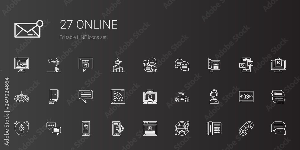 online icons set online icons set