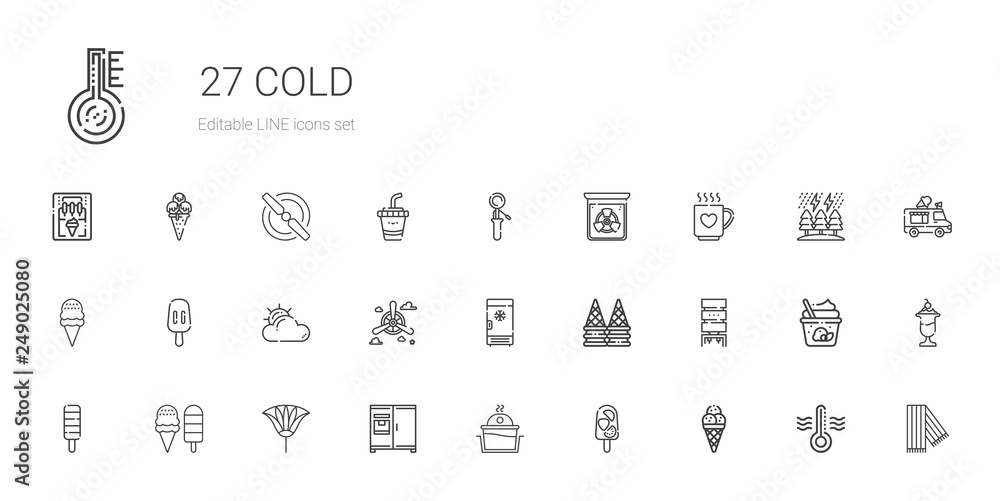 cold icons set cold icons set