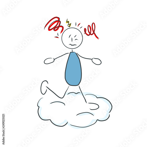 Auf Wolken gehen, durcheinander, unkonzentriert