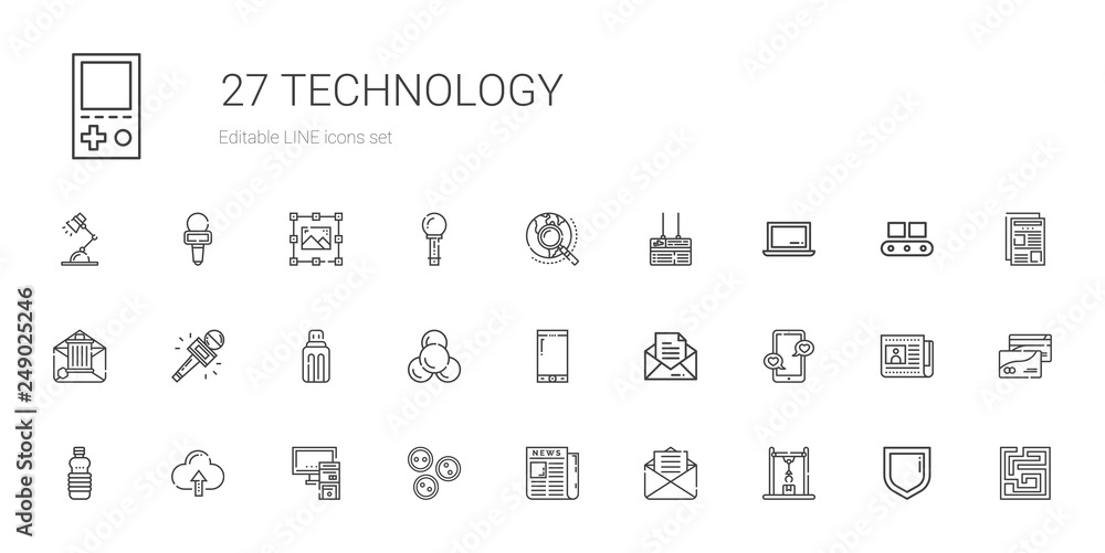 technology icons set technology icons set
