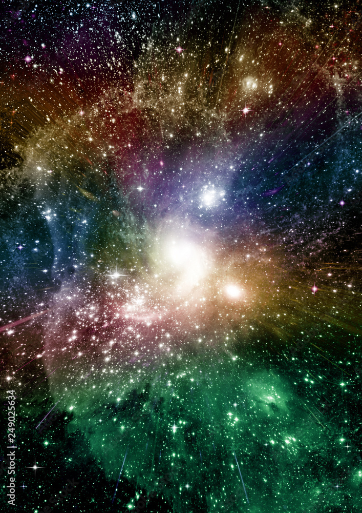 galaxy in a free space galaxy in a free space