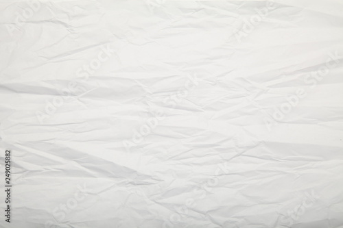 White crumpled paper texture.