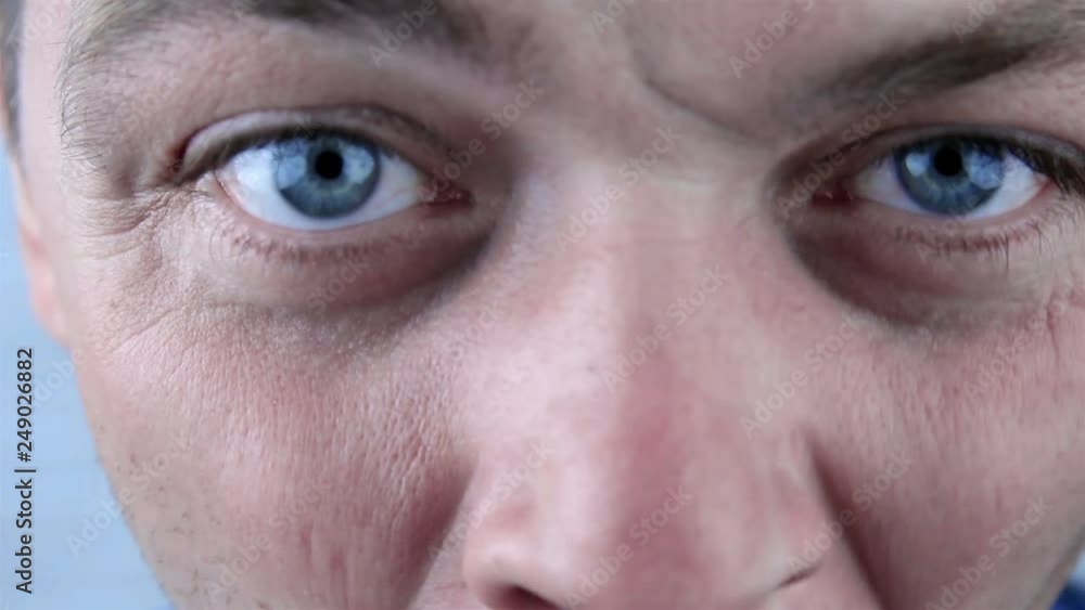 Close-up man looking for eyes Close-up man looking for eyes