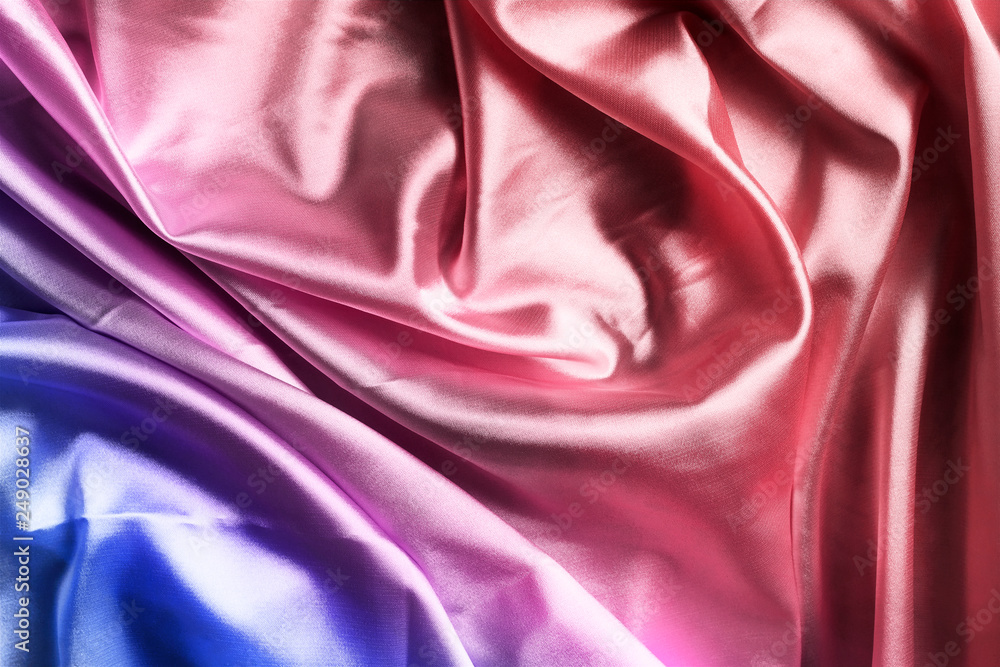 Obraz premium Crumpled colorful satin