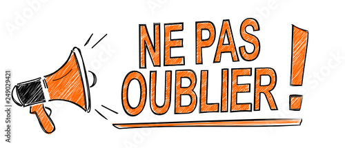 mégaphone ne pas oublier dessin