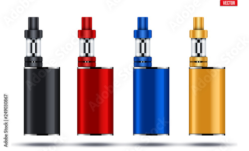 Vaping box device kit and mod