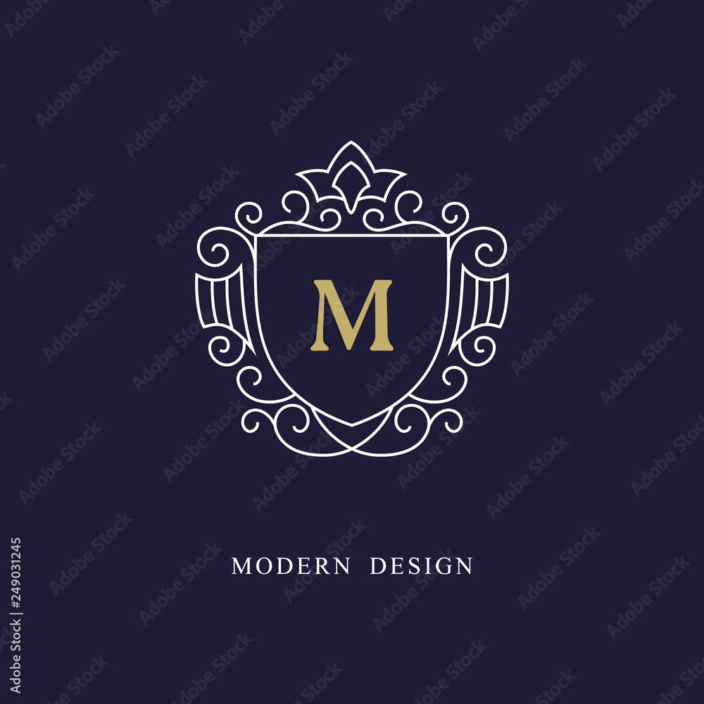 Luxury Letter M Logo. M Logotype For Elegant and Stylish Fashion