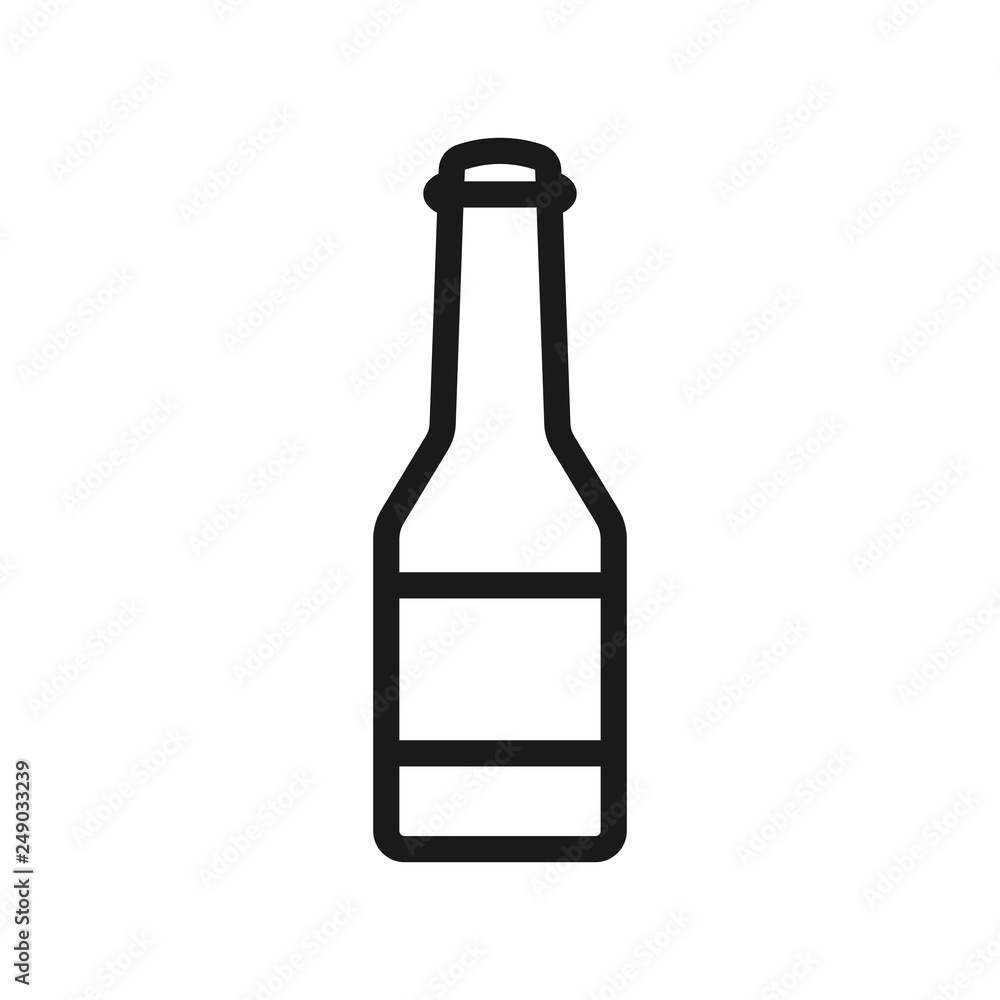bottle of beer. minimal thin line web icon. simple vector illustration outline. concept for website or app. bottle of beer. minimal thin line web icon. simple vector illustration outline. concept for website or app.