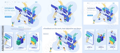 Isometric Concept Success in Business, Teamwork