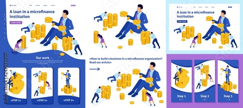 Isometric Businessman Investing in a Startup