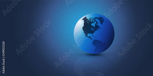      Earth Globe Design - Global Business  Technology  Globalisation Concept  Vector Template 