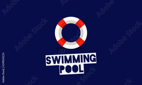 Swimming Pool Typography with Simple Lifebuoy Illustration Free Download Swimming Pool Typography with Simple Lifebuoy Illustration - GFXLoad