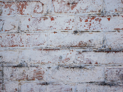 Background of old vintage dirty brick wall r  texture