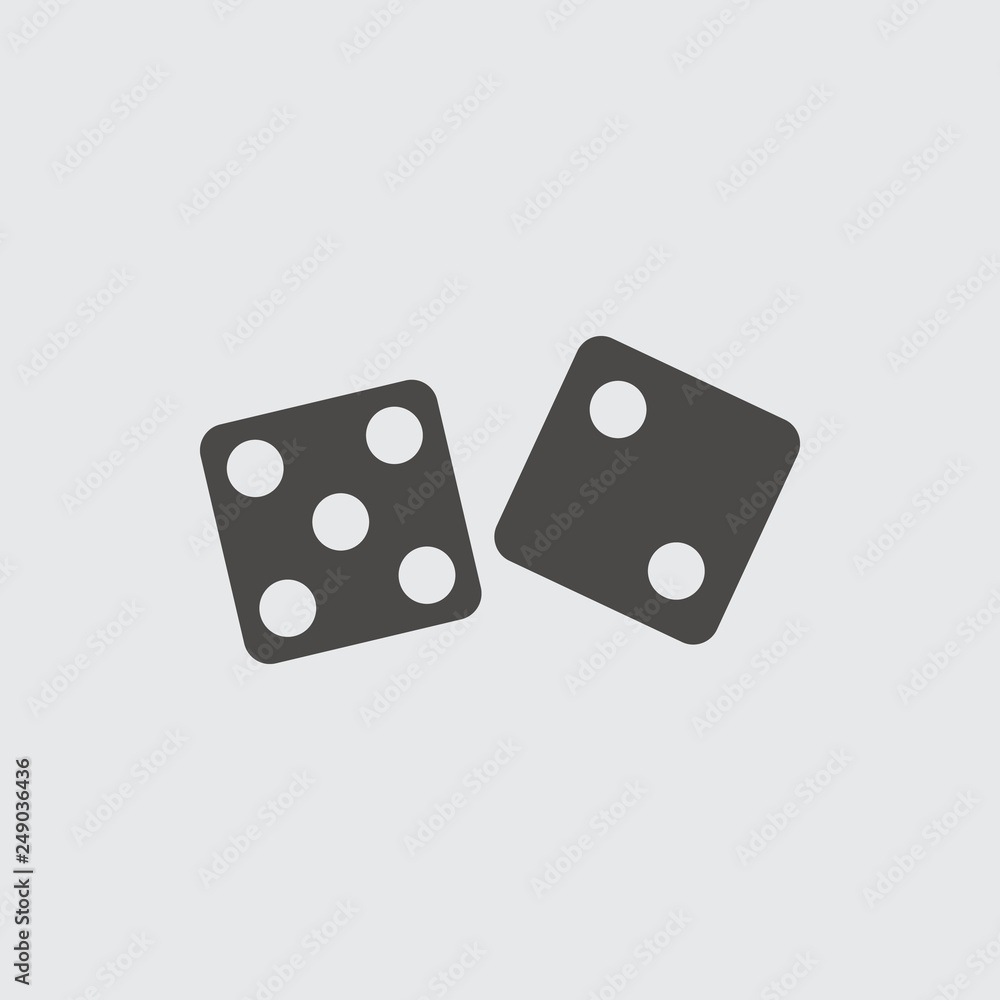 dice icon isolated sign symbol and flat style for app, web and digital design. Vector illustration. dice icon isolated sign symbol and flat style for app, web and digital design. Vector illustration.