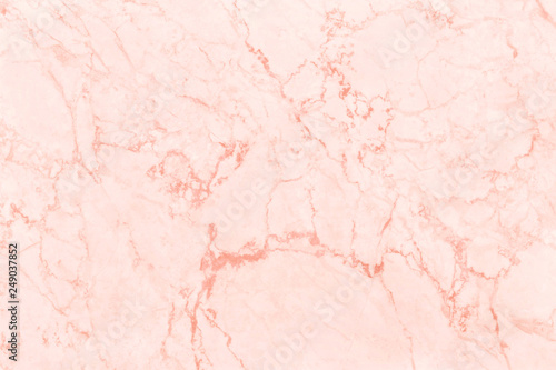 Rose gold marble texture background with high resolution, top view of natural tiles stone in luxury and seamless glitter pattern. © Nattha99