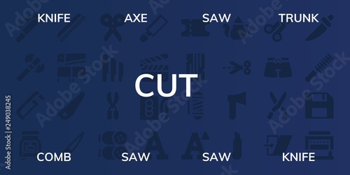 cut icon set