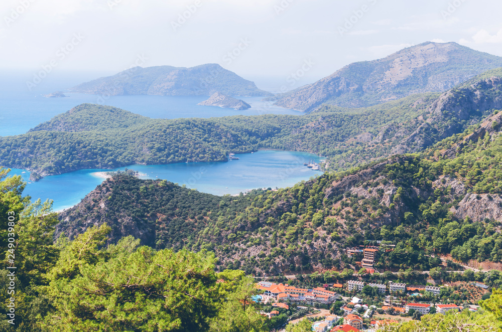 Oludeniz lagoon view from mountains, Turkey