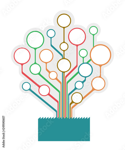 tree diagram template (color) / infographics