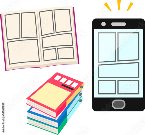 スマートフォンでの電子書籍閲覧、漫画