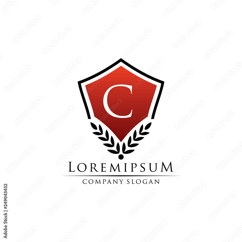 Classy Shield C Letter Logo Classy Shield C Letter Logo