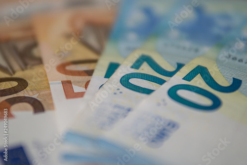 Euro money, bank, stock market, economy
