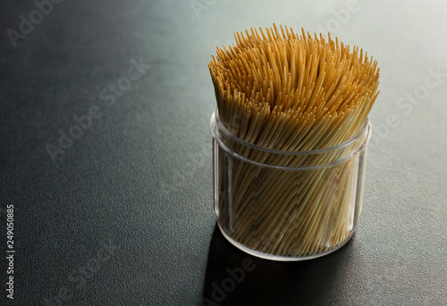 wooden toothpicks in a box