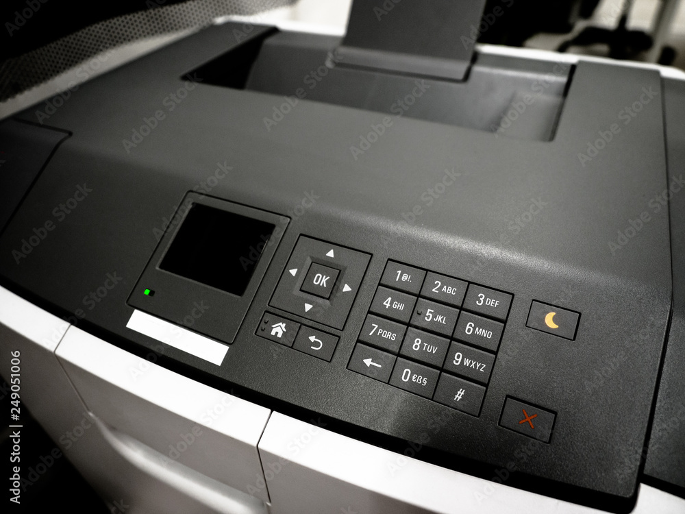 A multifunctional printer or copier, The use of fax machines.Office device A multifunctional printer or copier, The use of fax machines.Office device