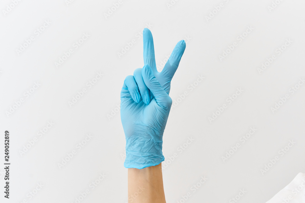 Doctor hand gloves