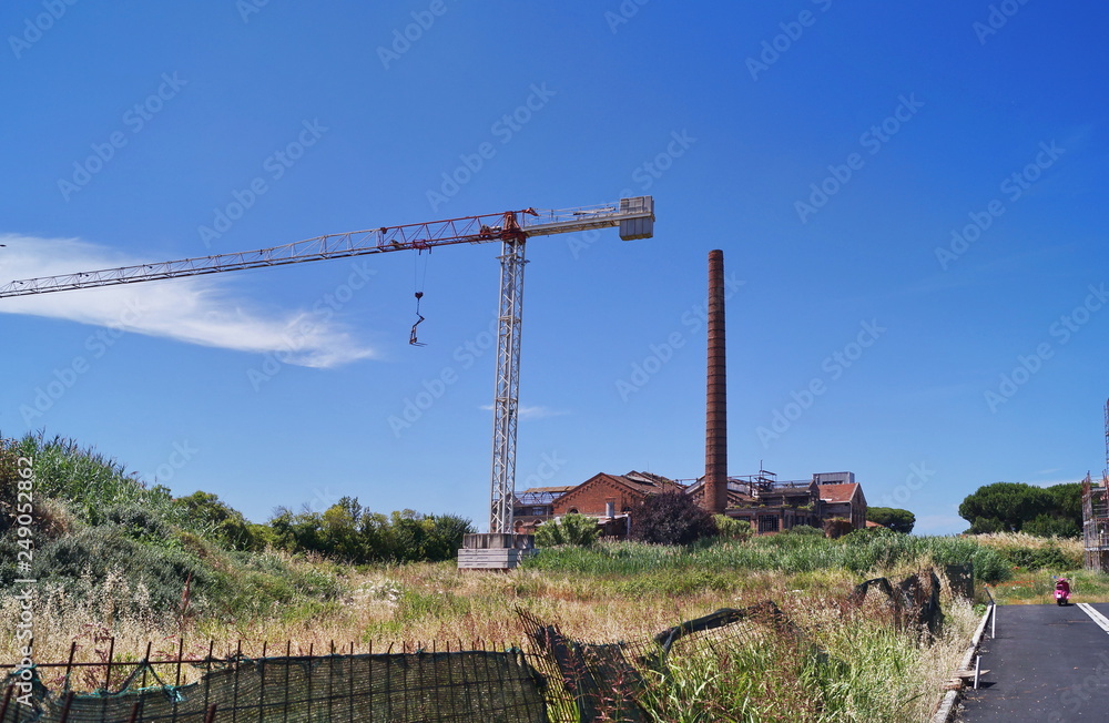 Abandoned sugar factory in Cecina, Tuscany, Italy Abandoned sugar factory in Cecina, Tuscany, Italy
