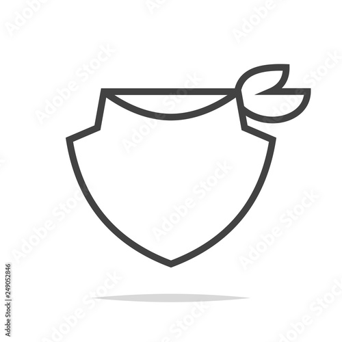 Cowboy bandana line icon vector isolated