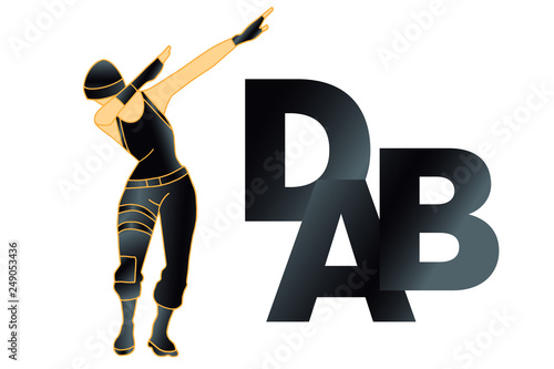 DAB dance, t shirt. Vector
