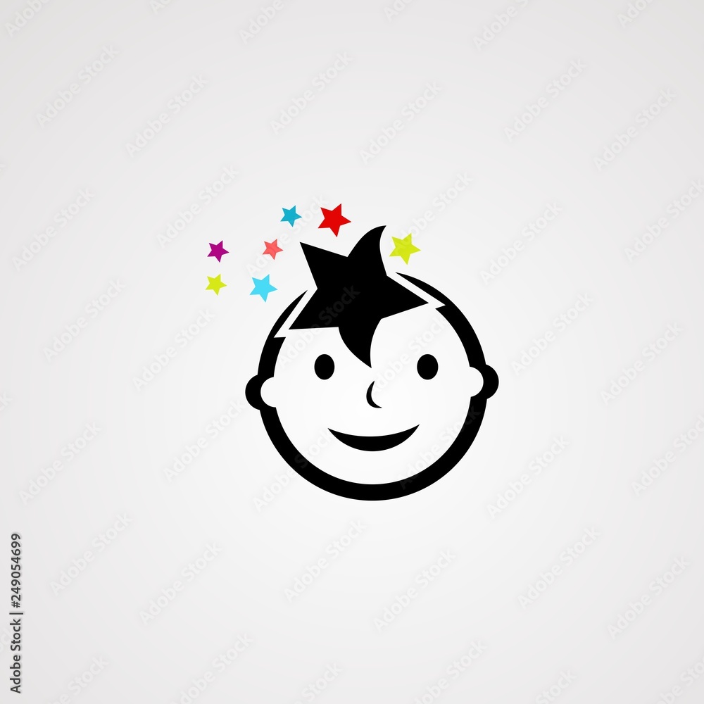 baby star logo vector, icon, element, and template baby star logo vector, icon, element, and template