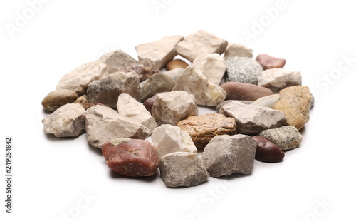 Decorative rocks isolated on white background