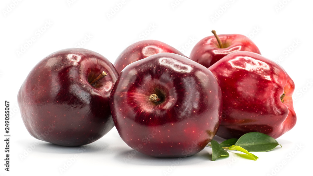 Fototapeta premium Red apples on white background