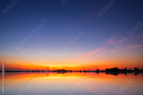 blue dramatic sunset sky texture background.