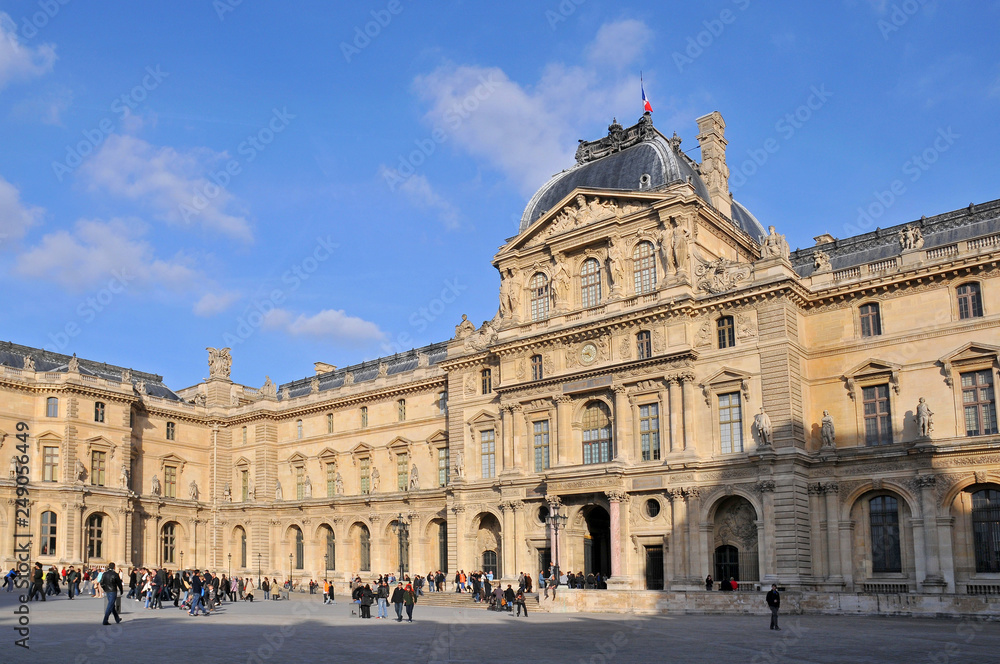 Louvre Museum the world's largest art museum and a historic monument in Paris, France.