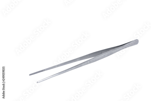 Forceps . Medical surgical hand tool. Medicine and health. Experimental tools isolated object on white background with cliping path