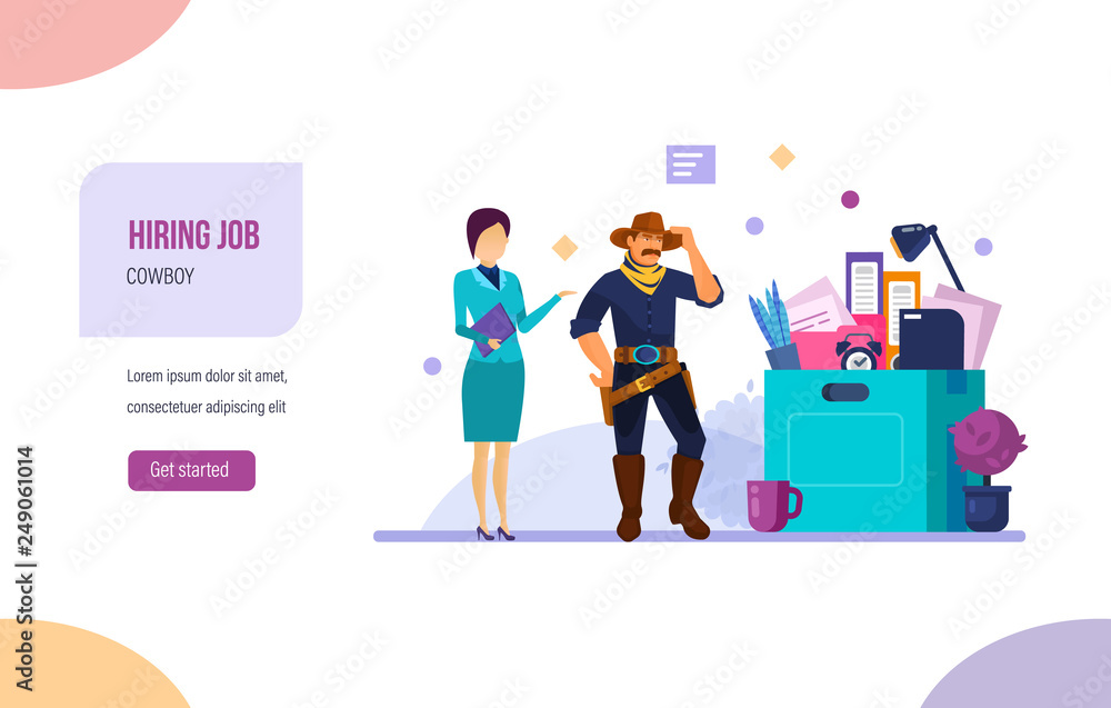 Fototapeta premium Hiring job, human resource recruitment. Search candidate for vacancy job.