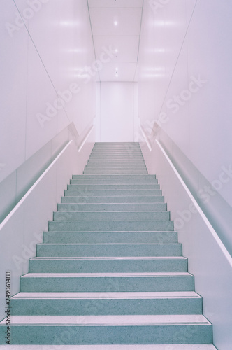 Minimalistic modern white staircase
