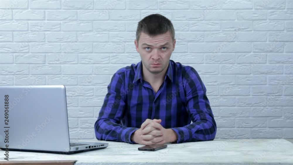 Businessman gets very bad news Businessman gets very bad news
