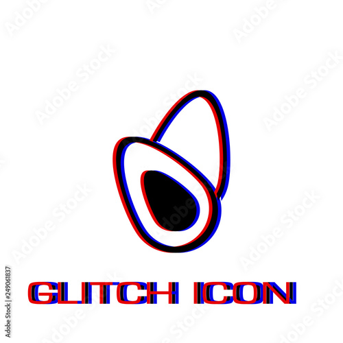 Avocado fruits icon flat.